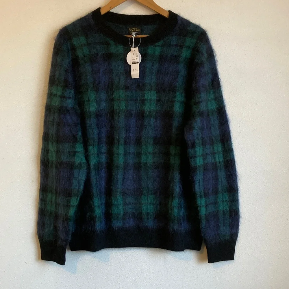 J. Crew Brushed cashmere sweater in Black Watch tartan Large - Picture 2 of 7